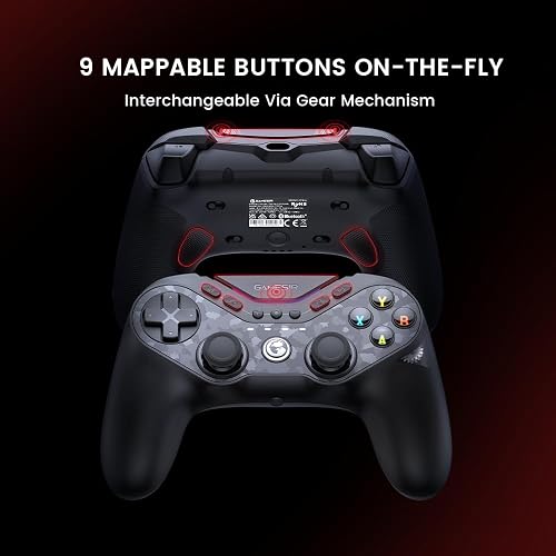 GameSir Tarantula Pro Wireless PC Controller Switchable Face Buttons & Mag-Res TMR Joysticks, 9 Mappable Buttons,Multi-Platform Controller for PC/Switch/iOS/Android,RGB Lighting,1200mAh - 6