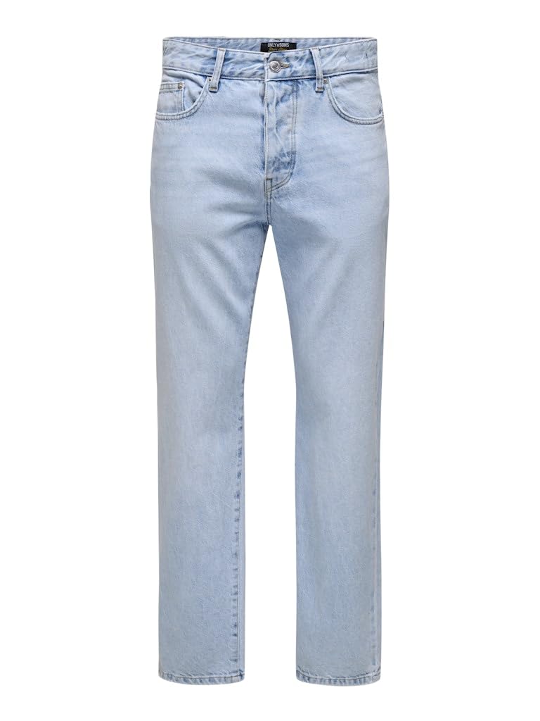 Only & Sons Herren Jeans Onsedge Straight Box Tai DNM Cbo Noos