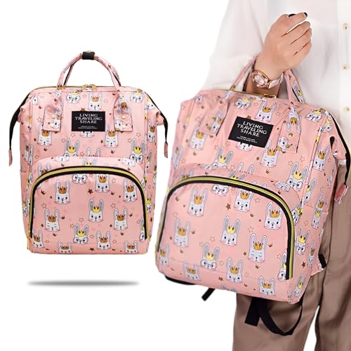 Image of Kraptick Diaper Bags Backpack, Diaper Bags for Mom for Travel, Baby Diaper Bag, Maternity Bags for Mother and Baby, Nursing Bags for Mothers, Diaper Bag Handbag (ANIMAL PRINTED)