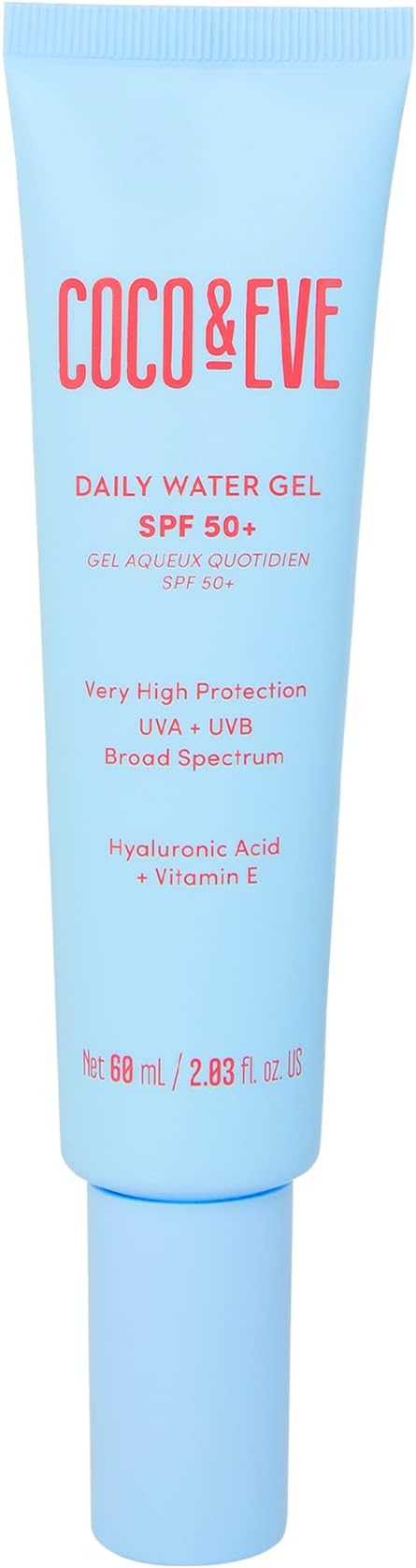 Daily Water Gel SPF 50+ Sunscreen - Sun Face Protection Against UVA UVB | Australian Made, Hydrating, Lightweight Facial Suncream | Hyaluronic Acid, Aloe Vera, Glycerin for Smooth Finish