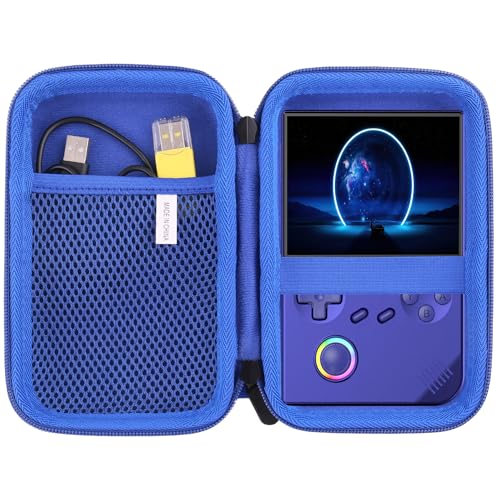 JINMEI Hard EVA Carrying Case Compatible with RG40XX V /RG CubeXX/ RG Cube/ Powkiddy RGB30 4-Inch Handheld Game Console Case (Blue)