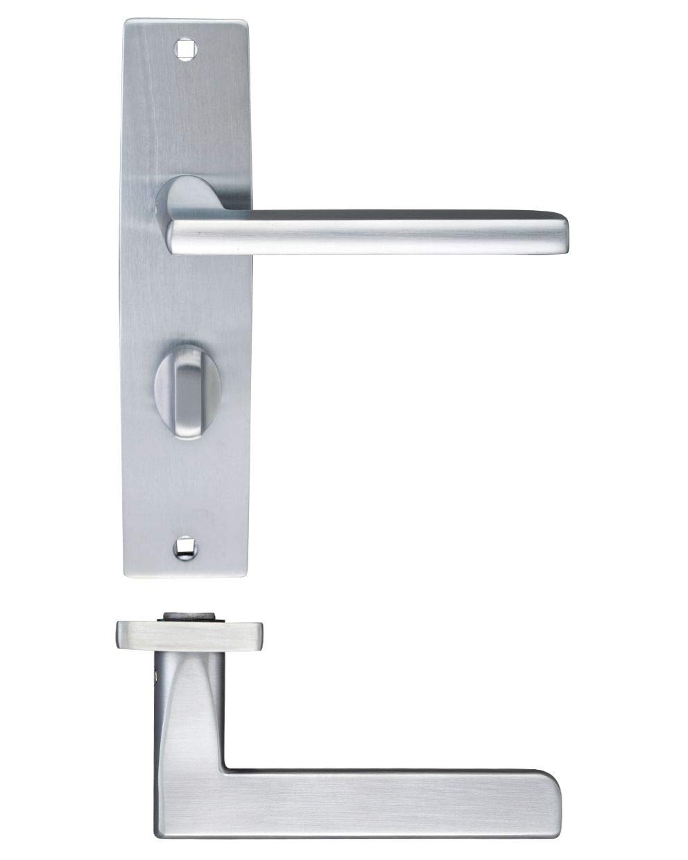 Zoo Hardware Venice ZPZ073SC - Satin Chrome Bathroom Door Handles