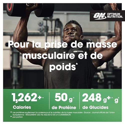 Optimum Nutrition Serious Mass Gainer en Poudre, Goût Vanille, 2.73kg, 8 Doses – Image 6