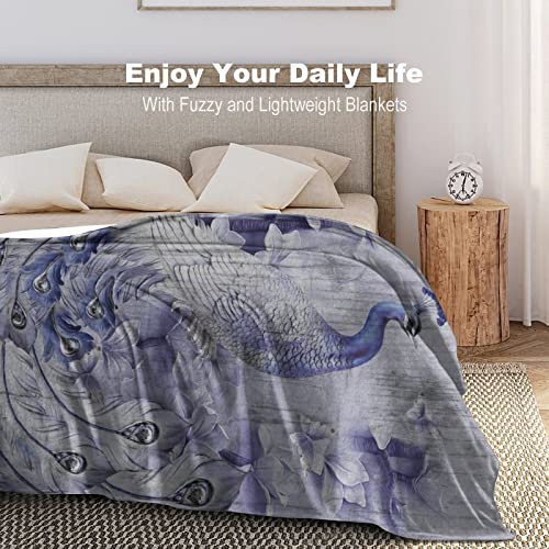 Couverture de voyage flanelle paon le cadeau de pendaison de crémaillère idéal