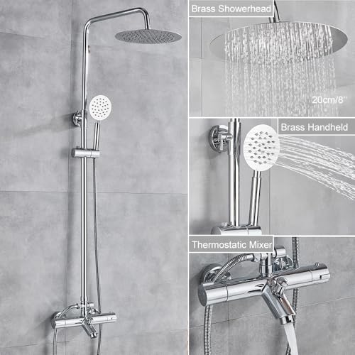 Ensemble de douche thermostatique noir mat avec mitigeur chic - 2