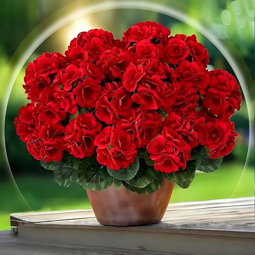 Géranium artificiel extérieur résistant aux UV pour balcon fleuri - 6