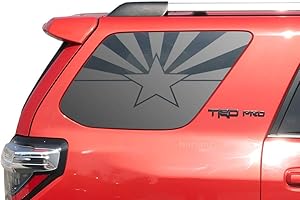 State of Arizona Flag Decal for Toyota 4Runner Window - Black Matte Decals