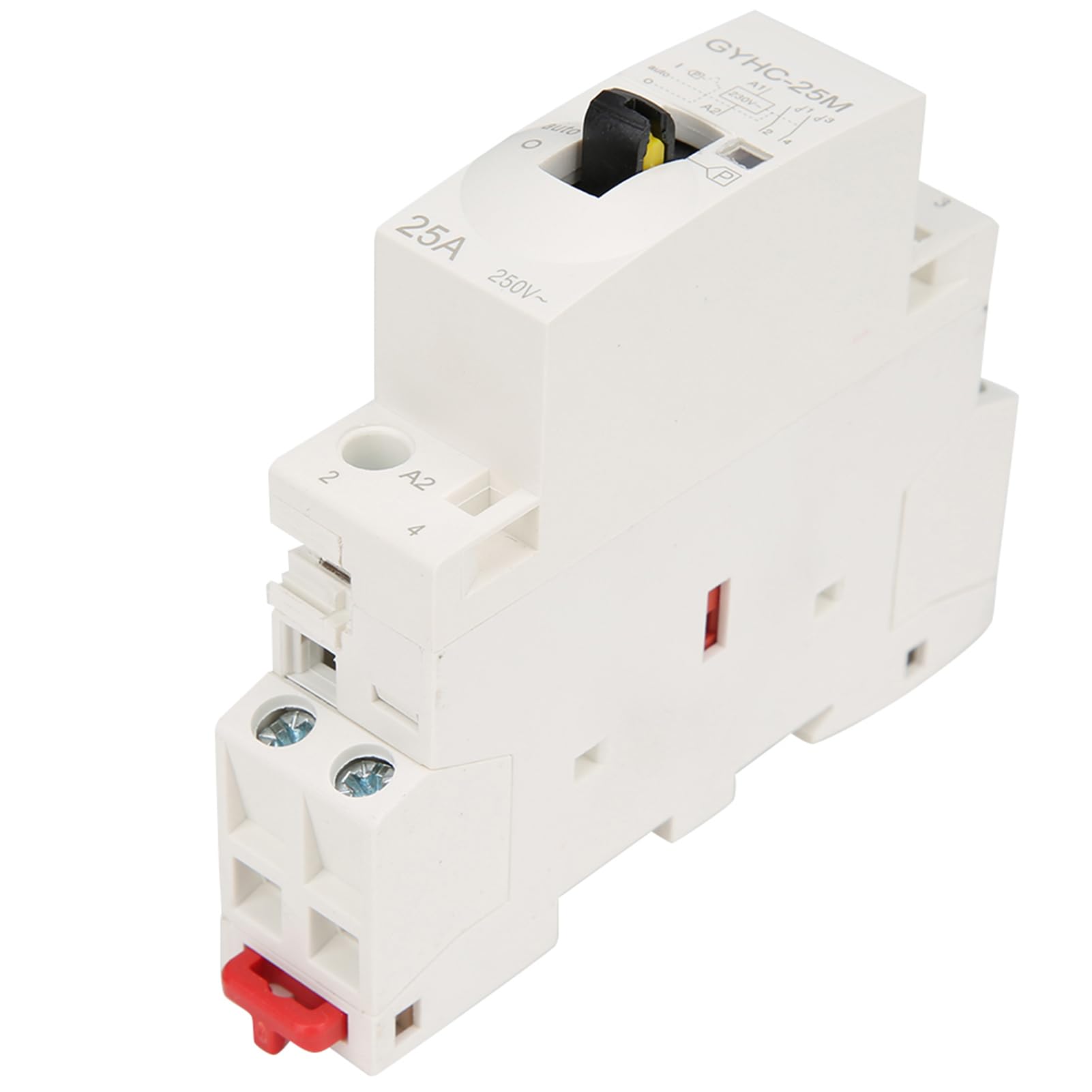 Contacteur Jour Nuit 2P 25A 220V 50Hz Din Rail Contacteur Ca Domestique avec Interrupteur de Commande Manuelle Contacteur Jour Nuit Chauffe Eau Ac Contactor (2NO)