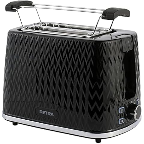 Petra PT3860BLKVDEEU10 2 Scheiben Toaster - Inklusive Erwärmung Aufsatz für Brötchen, 7 Variabel Bräunungsstufen, Auftauen, Aufwärm & Abbruchfunktion Cover