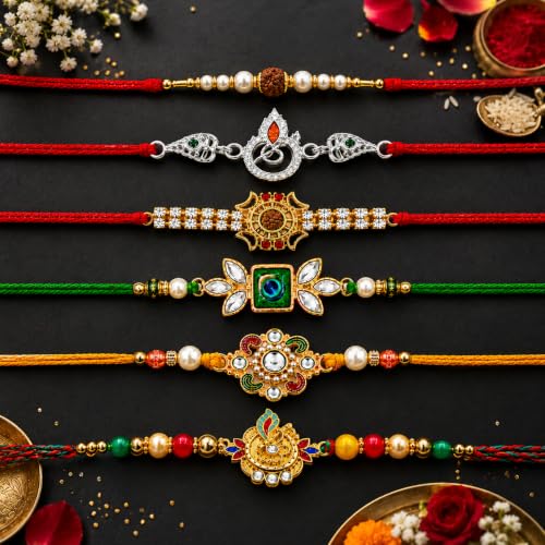 Image of Rakhi Set Combo with Roli Chawal