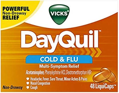 Vicks Dayquil Liquicaps para el resfriado y la gripe, 2 onzas
