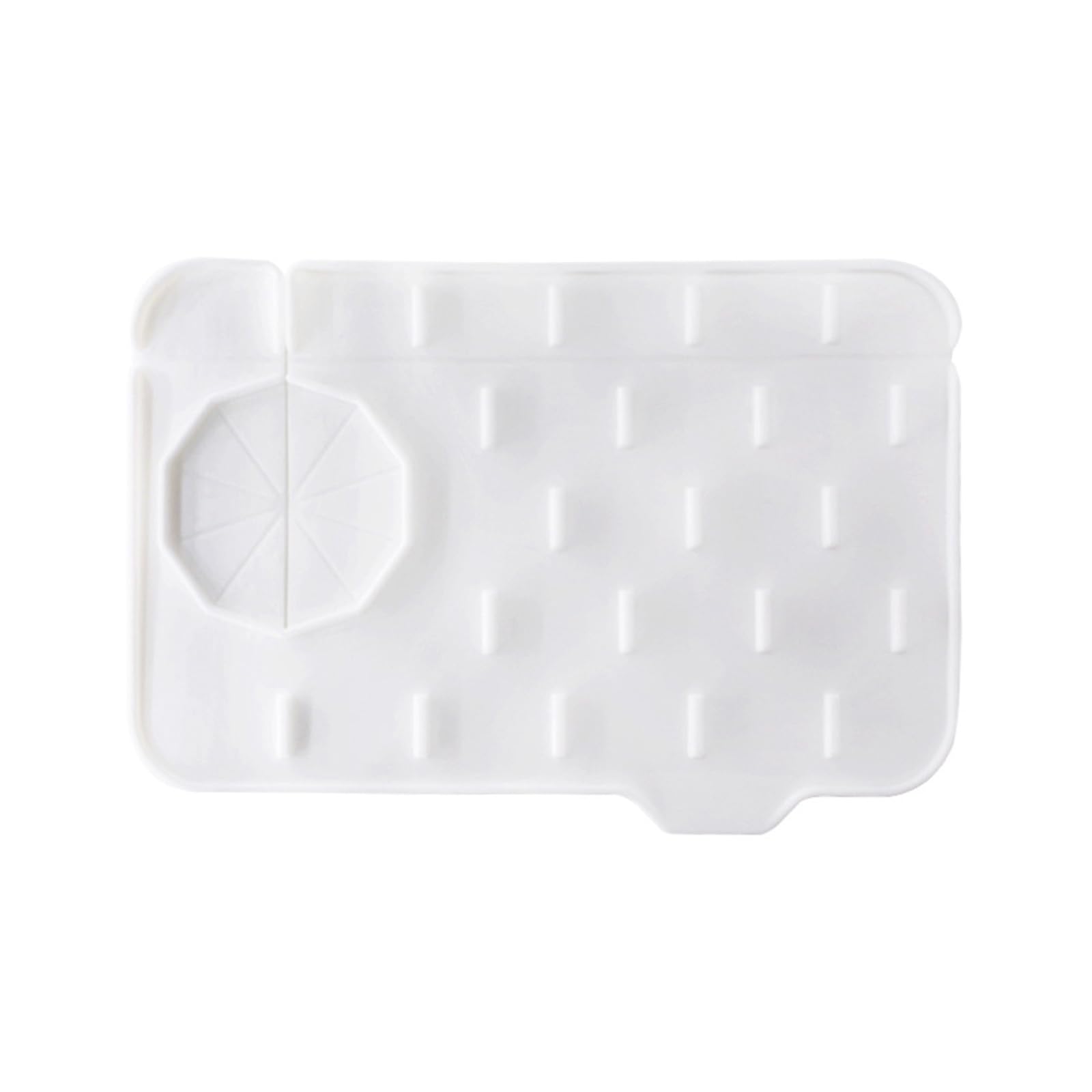 Silicone Sink Splashes Guard Tray with Soap and Drip Catch Holder for Home Use Space Saving Soap Tray with Drain