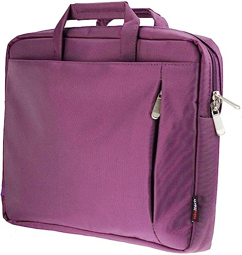 Navitech Purple Sleek Water Resistant Travel Bag - Compatible with Samsung Galaxy Tab S6 Lite 10.4' 64GB WiFi Android Tablet