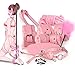 Produktbild 13Stk / Packung Bondage Sets, Sex Bondage Pink Sexy Leder New Adult Sex Toy Fetisch Fessel-Set für Schlafzimmer Fun, Underbed Bandage Restraint System, Sex Stimulation für Paar