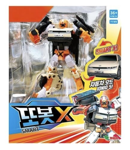 T.o.b.o.t Smart Series Figurine robot transformant – Mode voiture berline bleue, conversion à 2 modes, posable, avec support d'affichage et instructions (français...