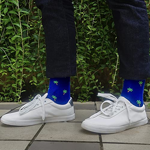 Image of Mint & Oak Printed Crew Socks For Men, Soft Cotton Calf Length Socks, Colorful Sock Gift For Men, Anti-Microbial & Odour Free, Funky Socks - Gift Box of 3