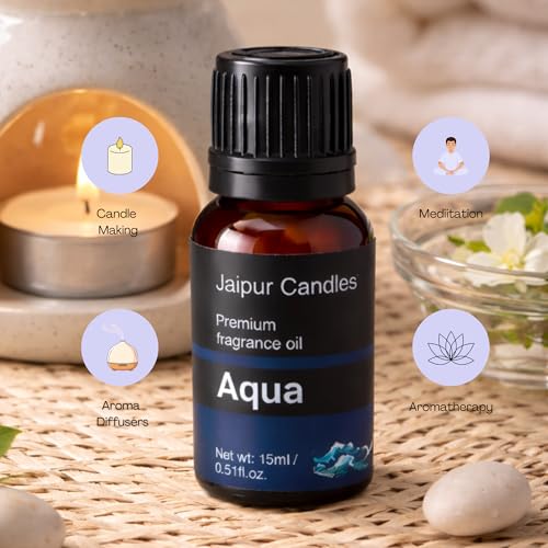 Image of Fragrance Oil | 15 ml | Aroma Oil for Home Fragrance | Best for Aromatherapy | Use in Diffusers, Candles, Air Fresheners (15ML, Aqua)