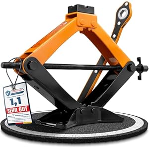 Hansewerk® Wagenheber Scherenwagenheber 2t inkl. Ratsche. 360° schützende drehbare Auflagefläche | geeignet für alle PKW inkl. SUV (Basic)