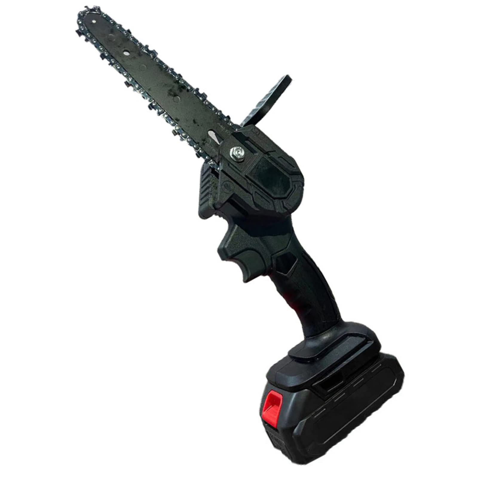 Mini motosierra inalámbrica, sierra de cadena pequeña eléctrica de mano de una mano de 6 pulgadas, batería portátil de 21 V X2, motosierra pequeña operada eléctricamente