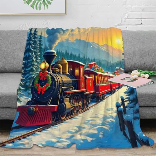 Couverture douillette train 3D pour réchauffer les nuits fraîches - 2