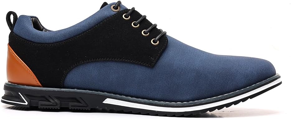 Mens Dress Sneakers Wide Comfortable Casual Dress Shoes Oxford Lace-up Business Casual Walking Dress Shoes for Men - Image 4