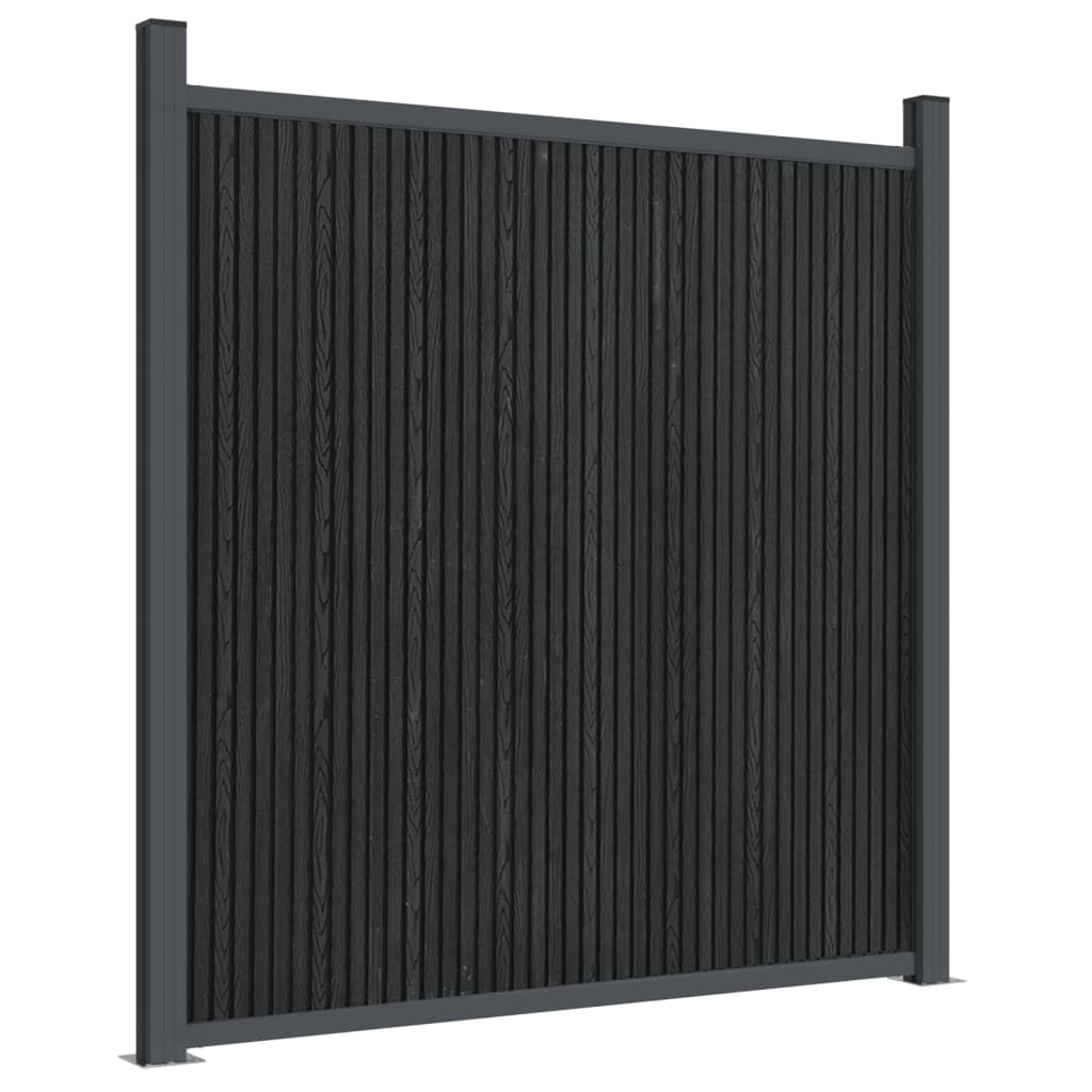 vidaXL Panel de Valla, Pared de Cerca Decorativa, Pantalla de Privacidad, Barrera para Jardín Patio Terraza Hogar, WPC Gris 872x186 cm