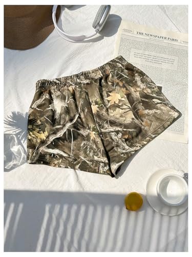 MakeMeChic Women's Sweat Shorts Camo Boxer Workout Shorts2