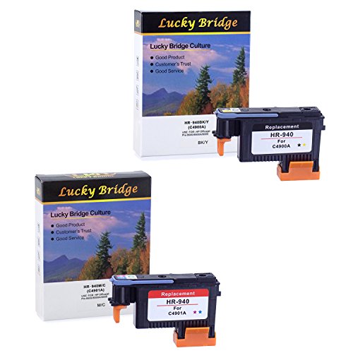 2PK Lucky Bridge Druckkopf HP940 C4900 A C4901 A Rebuilt mit unbenutztem Chip kompatibel mit HP Officejet (1 by, 1 MC) 2PK Lucky Bridge Druckkopf HP940 C4900 A C4901 A Rebuilt mit unbenutztem Chip kompatibel mit HP Officejet (1 by, 1 MC)
