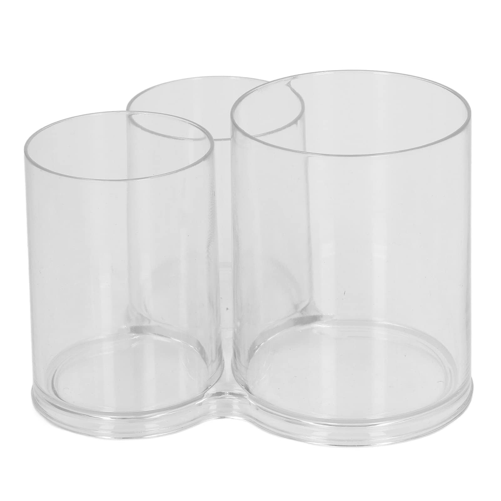 TOPINCN Portapenne in acrilico, contenitore rotondo trasparente per pennelli da trucco, tazze da scrivania per utensili, organizer cilindrico in plastica per cosmetici, per fondotinta, rossetto, per