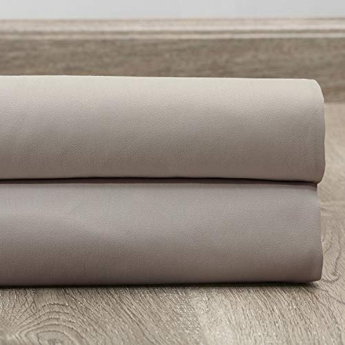Image of HPD Half Price Drapes Solid Tie Top Cotton Curtains 96 Inches Long (1 Panel) Luxury Light Filtering Curtains for Living Room, Modern Semi Sheer Curtain for Bedroom, 50W X 96L, Hazelwood Beige