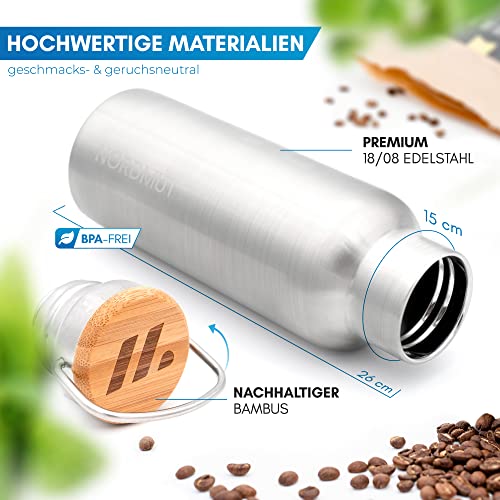 NORDMUT® Thermosflasche 750ml mit Teesieb - Zuverlässige Isolierleistung - Edelstahl Trinkflasche auslaufsicher - Premium 18/08 Edelstahl… – Ansicht 2
