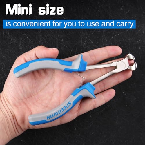 Image of SPEEDWOX 5-1 /2 Inches Long Reach End Nippers Mini End Cutting Pliers | Fine End Cutters, Precision Functional Wire Cutter, For Jewelry Making Carpenter Construction, Nail Remover