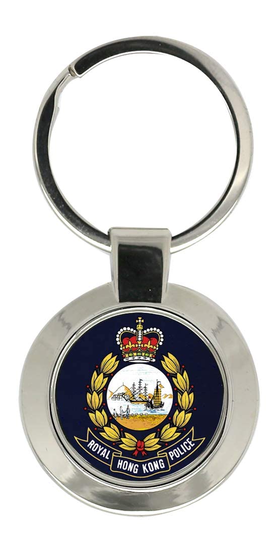 Giftshop Uk Unisex Silver Coloured Metal British Hong Kong Police Key Ring