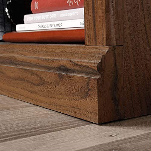 Image of Sauder 3 Tier Book Shelf Wooden Bookcase Multipurpose Bookshelf for Home Office, Living Room, in Grand Walnut