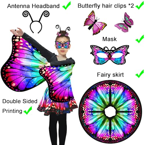 Disfraz de Mariposa para Niñas con Alas y Falda Tutu miniatura 4