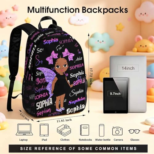 Image of Custom Backpack for Kids Personalized Girls Backpacks Set Back to School | Kid Customized Toddler Backpack for Girl with Lunch Bag Book Bag Kindergarten Prek Preschool Birthday Gifts Little Girl