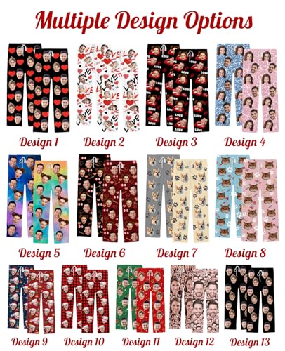 YanNanKe Personalized Face Pajama Pants with Photo for Women Men Custom Picture Sleepwear Bottom Customized Pj Pants2