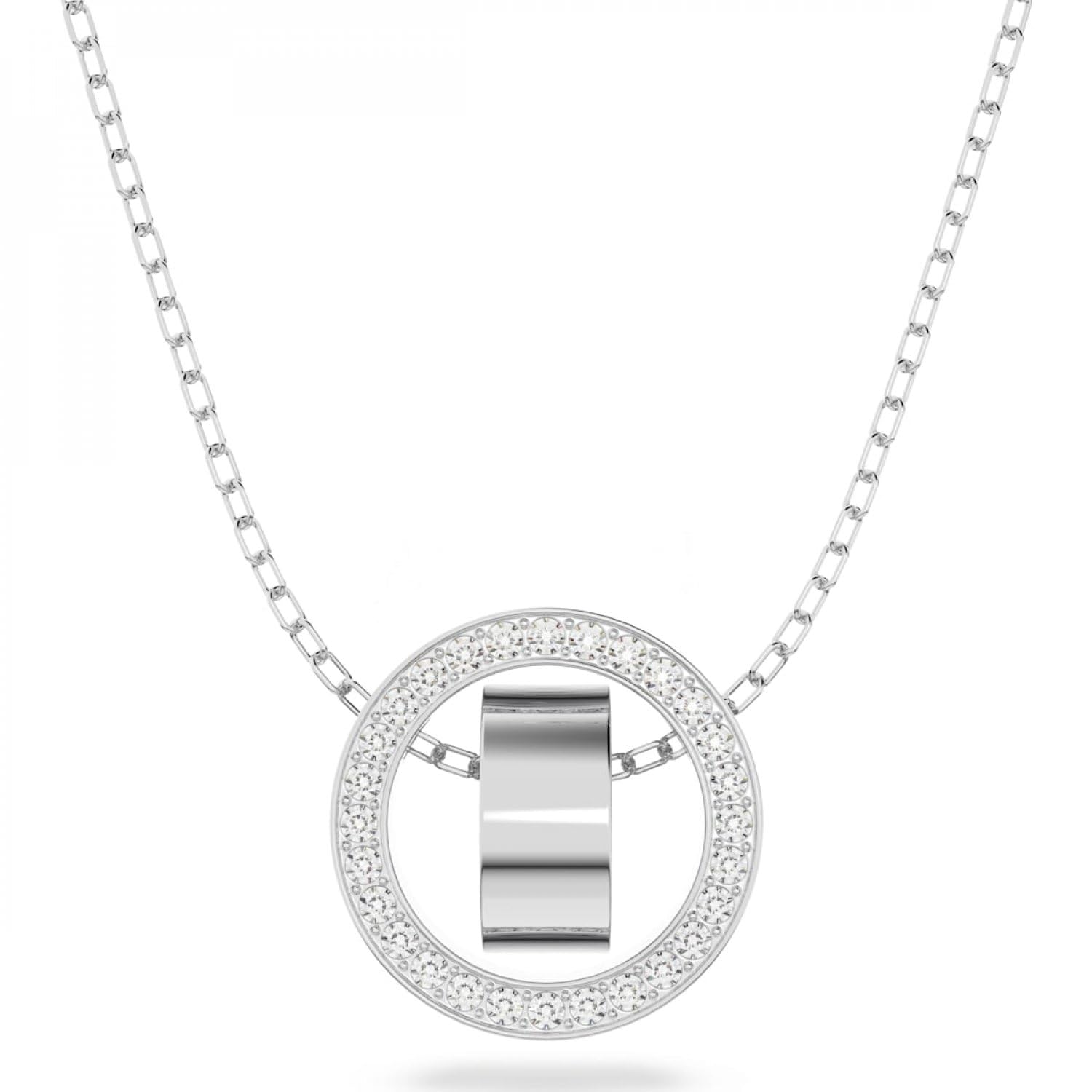 Swarovski Women's Dextera Minimalist Modern Clavicle Necklace Necklace Rhodium-Plated Crystal 5636501