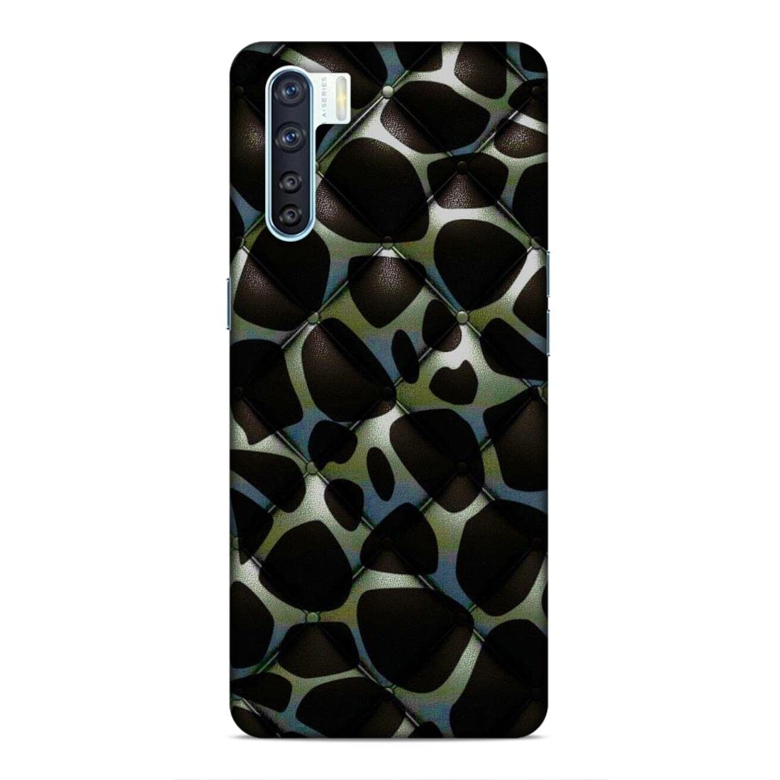 Print Galiara| 3D Designer Back Case Cover for Oppo F15 | Black Anf Gray Background |