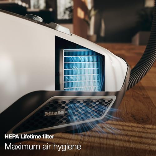 Image of Miele Blizzard CX1 Pure Suction Bagless Canister Vacuum Cleaner with AllTeQ Universal Floorhead and Parquet Twister Floorhead, 1200 W, Graphite Gray - 10829430