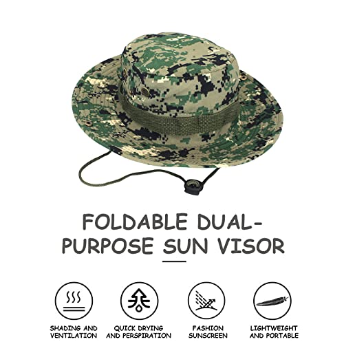 Military Tactical Boonie Hats for Men Women Camo Visor Bucket Hats Outdoor Hunting Fishing Caps Casual Safari Sun Hat4