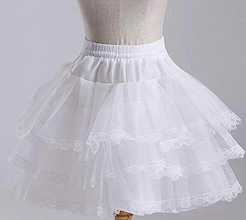3-layer white crinoline petticoat for short dresses and gowns - Crinoline underskirt for girls2