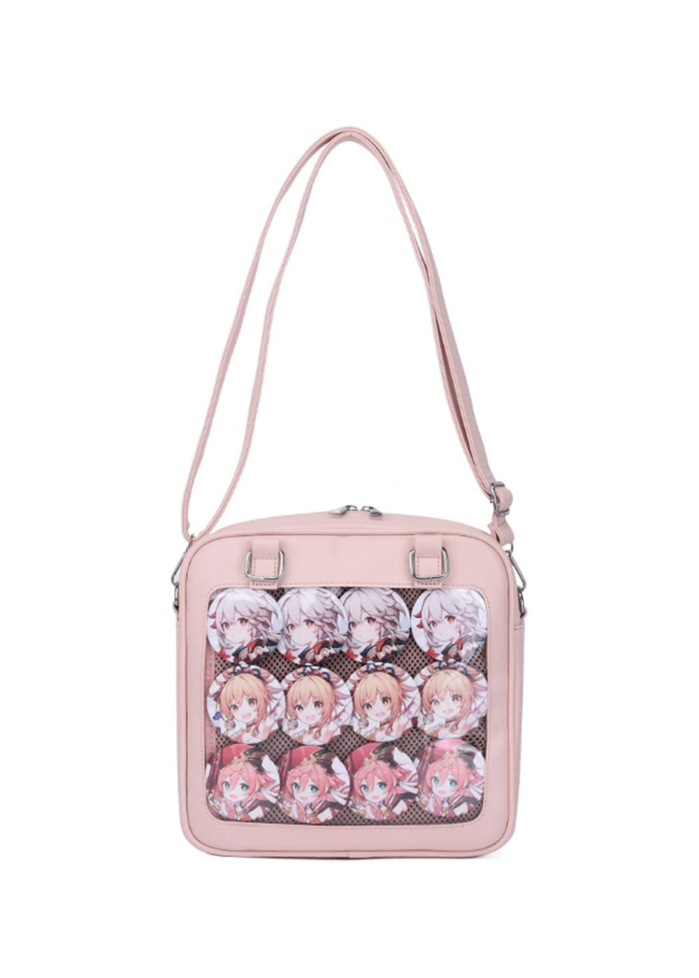 SMALLBLUERSMALLBLUER Purse and Backpack JK Uniform Messenger Bag Lolita Ita Handbag DIY Design Transparent Windows Shoulder Bag