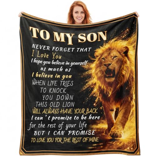 Jiahhtqi Gift for Adult Son from Parentsto My Son Birthday Gifts for 18 Year Old from Mom Dad Birthday Gifts for Son Adult Blanket for Son from Mom 50 * 60 Inch