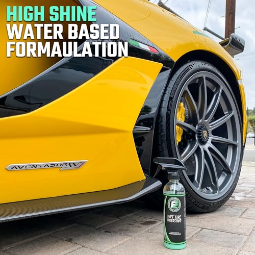 image for ExoForma Wet Tire Dressing Spray - Extremely High Shine Tire Dressing 