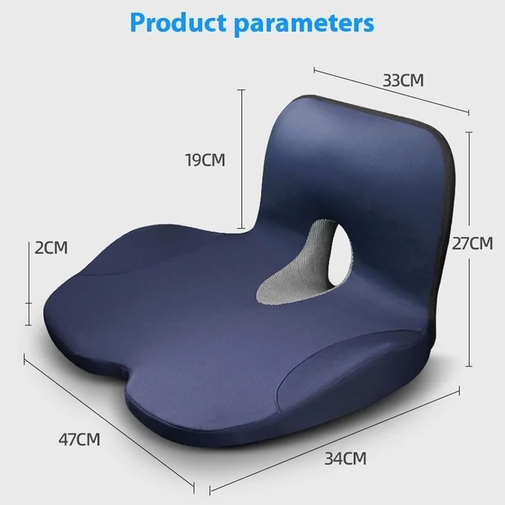 Coche Cojín del Asiento del para Phaeton 5-Seats, Cojin Ergonom Silla Officina para Aliviar Dolor de Espalda y Coxis,Black