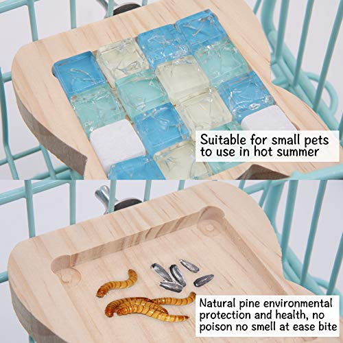 Image of 5 Pcs Hamster Cage Platform Set, Wooden Chinchilla Stand Board Pet Rest Platform with Screw Nut Washer Cage Accessories Cage Platform for Small Animal Pet Birds Parrots Gerbils