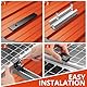 GETLITOOL Solarmodul Halterung 4 Module Set, Solarpanel Halterung - 12CM Alu Montageschiene, Verstellbare Klemme Kit für 30-35MM Dicke Module PV halterung für Flachdach Trapezblech Ziegeldach