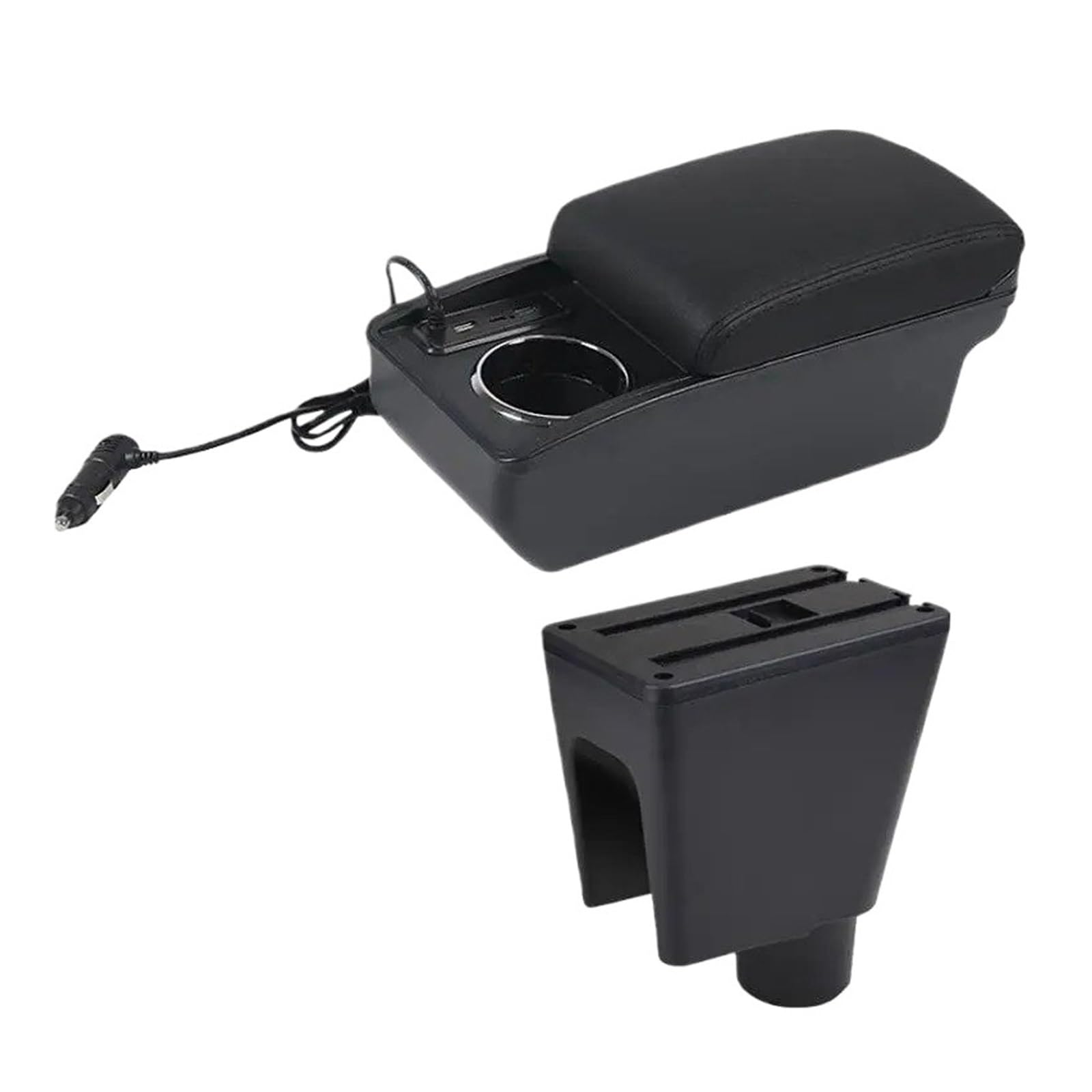 UMDJJU For Chevrolet For Spark 3 III For Aveo T200 Car Armrest Box For Arm Rest Center Console Storage Car Centre Console Armrest Box(E1 Black Line)