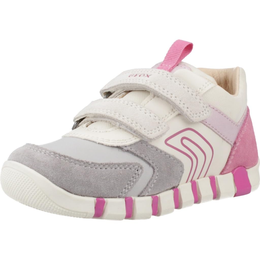 Geox Baby B IUPIDOO Girl First Steps Grey/Fuchsia 20_EU